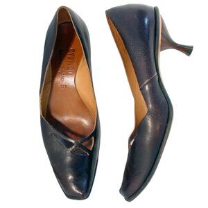 CYDWOQ Handmade Vintage Mary Jane Kitten Heel Pumps 37.5/7.5 - Made in USA